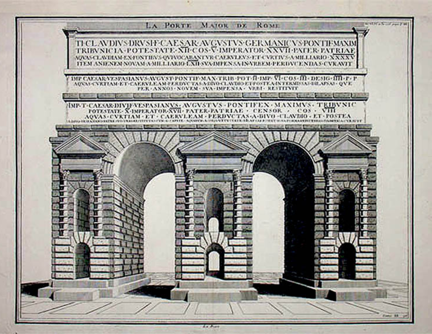 Porta Maggiore: ricostruzione settecentesca